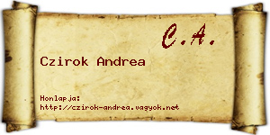 Czirok Andrea névjegykártya